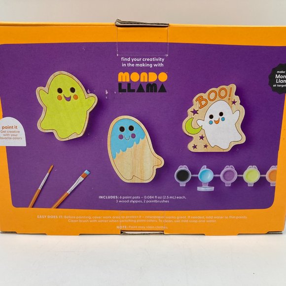 Mondo Llama Paint-Your-Own Wood Ghosts Kit 3 Pieces - Picture 2 of 2